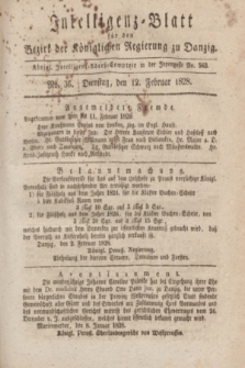 Intelligenz-Blatt für den Bezirk der Königlichen Regierung zu Danzig. 1828, No. 36 (12 Februar)