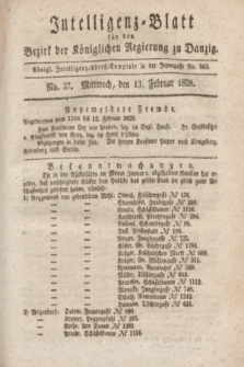 Intelligenz-Blatt für den Bezirk der Königlichen Regierung zu Danzig. 1828, No. 37 (13 Februar) + dod.