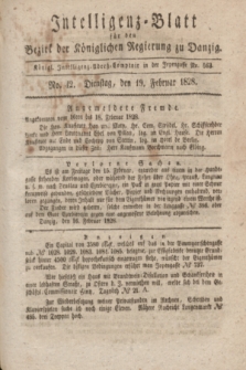 Intelligenz-Blatt für den Bezirk der Königlichen Regierung zu Danzig. 1828, No. 42 (19 Februar)