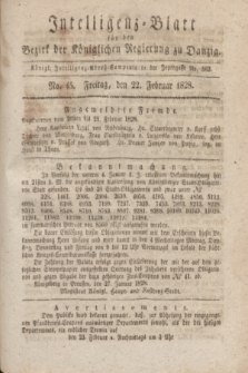 Intelligenz-Blatt für den Bezirk der Königlichen Regierung zu Danzig. 1828, No. 45 (22 Februar)