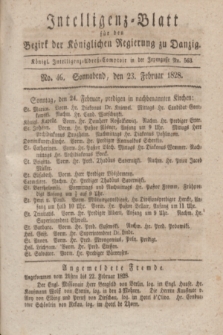 Intelligenz-Blatt für den Bezirk der Königlichen Regierung zu Danzig. 1828, No. 46 (23 Februar) + dod.