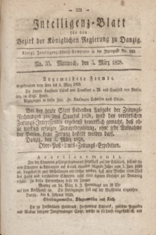 Intelligenz-Blatt für den Bezirk der Königlichen Regierung zu Danzig. 1828, No. 55 (5 März) + dod.