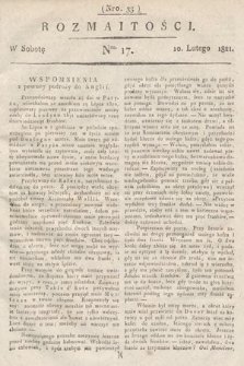Rozmaitości : oddział literacki Gazety Lwowskiej. 1821, nr 17