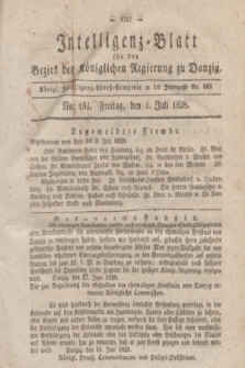 Intelligenz-Blatt für den Bezirk der Königlichen Regierung zu Danzig. 1828, No. 154 (4 Juli)