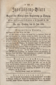 Intelligenz-Blatt für den Bezirk der Königlichen Regierung zu Danzig. 1828, No. 169 (22 Juli)