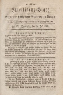 Intelligenz-Blatt für den Bezirk der Königlichen Regierung zu Danzig. 1828, No. 171 (24 Juli)