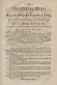 Intelligenz-Blatt für den Bezirk der Königlichen Regierung zu Danzig. 1828, No. 176 (30 Juli) + dod.