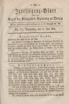 Intelligenz-Blatt für den Bezirk der Königlichen Regierung zu Danzig. 1828, No. 177 (31 Juli)