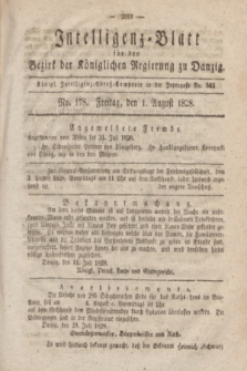 Intelligenz-Blatt für den Bezirk der Königlichen Regierung zu Danzig. 1828, No. 178 (1 August) + dod.