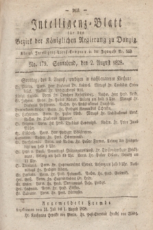 Intelligenz-Blatt für den Bezirk der Königlichen Regierung zu Danzig. 1828, No. 179 (2 August) + dod.