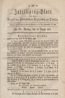 Intelligenz-Blatt für den Bezirk der Königlichen Regierung zu Danzig. 1828, No. 192 (18 August)