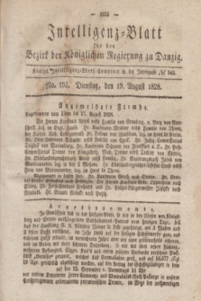 Intelligenz-Blatt für den Bezirk der Königlichen Regierung zu Danzig. 1828, No. 193 (19 August)