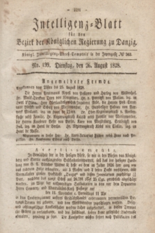 Intelligenz-Blatt für den Bezirk der Königlichen Regierung zu Danzig. 1828, No. 199 (26 August) + dod.