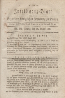 Intelligenz-Blatt für den Bezirk der Königlichen Regierung zu Danzig. 1828, No. 202 (29 August)