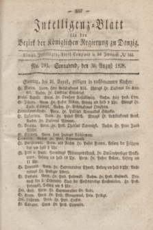 Intelligenz-Blatt für den Bezirk der Königlichen Regierung zu Danzig. 1828, No. 203 (30 August) + dod.
