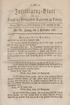 Intelligenz-Blatt für den Bezirk der Königlichen Regierung zu Danzig. 1828, No. 208 (5 September)