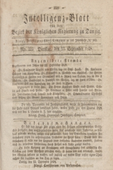 Intelligenz-Blatt für den Bezirk der Königlichen Regierung zu Danzig. 1828, No. 223 (23 September)
