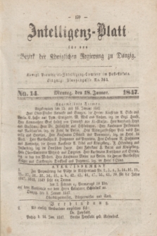 Intelligenz-Blatt für den Bezirk der Königlichen Regierung zu Danzig. 1847, No. 14 (18 Januar) + dod.