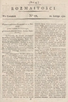 Rozmaitości : oddział literacki Gazety Lwowskiej. 1821, nr 22