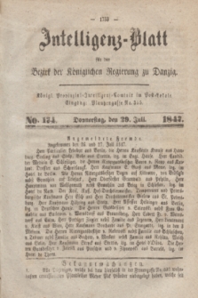 Intelligenz-Blatt für den Bezirk der Königlichen Regierung zu Danzig. 1847, No. 174 (29 Juli)