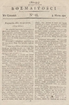 Rozmaitości : oddział literacki Gazety Lwowskiej. 1821, nr 28