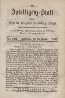Intelligenz-Blatt für den Bezirk der Königlichen Regierung zu Danzig. 1847, No. 198 (26 August)