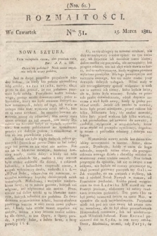 Rozmaitości : oddział literacki Gazety Lwowskiej. 1821, nr 31