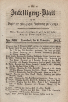 Intelligenz-Blatt für den Bezirk der Königlichen Regierung zu Danzig. 1847, No. 260 (6 November) + dod.