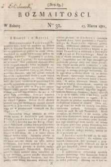 Rozmaitości : oddział literacki Gazety Lwowskiej. 1821, nr 32