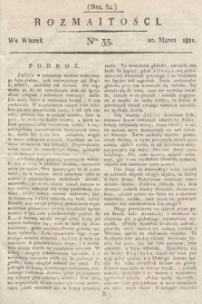 Rozmaitości : oddział literacki Gazety Lwowskiej. 1821, nr 33