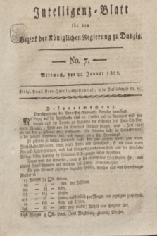 Intelligenz-Blatt für den Bezirk der Königlichen Regierung zu Danzig. 1823, No. 7 (22 Januar) + dod.