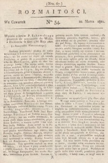 Rozmaitości : oddział literacki Gazety Lwowskiej. 1821, nr 34