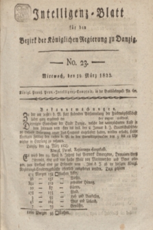 Intelligenz-Blatt für den Bezirk der Königlichen Regierung zu Danzig. 1823, No. 23 (19 März) + dod.