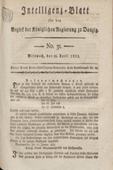 Intelligenz-Blatt für den Bezirk der Königlichen Regierung zu Danzig. 1823, No. 31 (16 April) + dod.