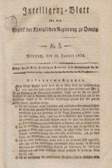 Intelligenz-Blatt für den Bezirk der Königlichen Regierung zu Danzig. 1826, No. 5 (18 Januar) + dod.