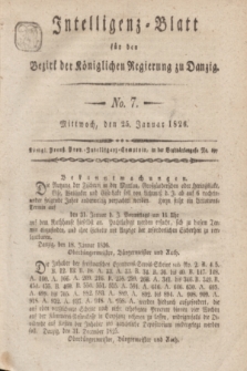 Intelligenz-Blatt für den Bezirk der Königlichen Regierung zu Danzig. 1826, No. 7 (25 Januar) + dod.