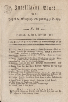 Intelligenz-Blatt für den Bezirk der Königlichen Regierung zu Danzig. 1826, No. 10 (4 Februar) + dod.