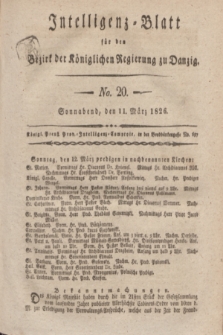 Intelligenz-Blatt für den Bezirk der Königlichen Regierung zu Danzig. 1826, No. 20 (11 März) + dod.