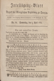 Intelligenz-Blatt für den Bezirk der Königlichen Regierung zu Danzig. 1826, No. 30 (6 April)