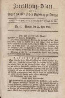 Intelligenz-Blatt für den Bezirk der Königlichen Regierung zu Danzig. 1826, No. 44 (24 April) + dod.
