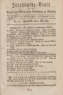 Intelligenz-Blatt für den Bezirk der Königlichen Regierung zu Danzig. 1826, No. 54 (6 Mai) + dod.