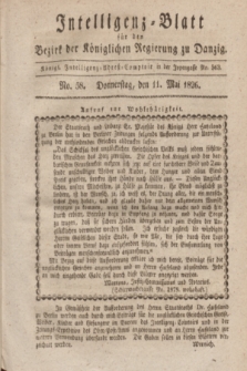 Intelligenz-Blatt für den Bezirk der Königlichen Regierung zu Danzig. 1826, No. 58 (11 Mai) + dod.