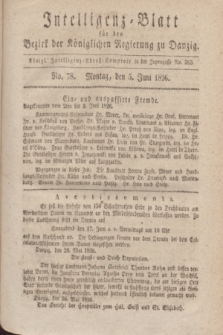 Intelligenz-Blatt für den Bezirk der Königlichen Regierung zu Danzig. 1826, No. 78 (5 Juni) + dod.
