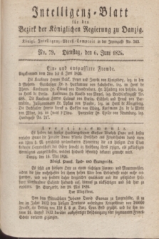 Intelligenz-Blatt für den Bezirk der Königlichen Regierung zu Danzig. 1826, No. 79 (6 Juni)