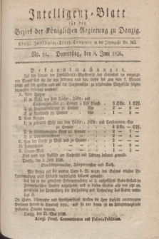 Intelligenz-Blatt für den Bezirk der Königlichen Regierung zu Danzig. 1826, No. 81 (8 Juni) + dod.