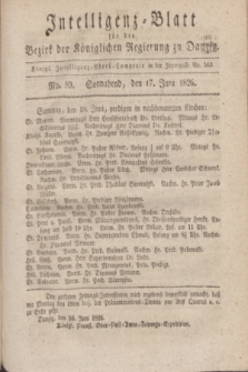 Intelligenz-Blatt für den Bezirk der Königlichen Regierung zu Danzig. 1826, No. 89 (17 Juni) + dod.
