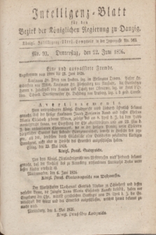 Intelligenz-Blatt für den Bezirk der Königlichen Regierung zu Danzig. 1826, No. 93 (22 Juni)