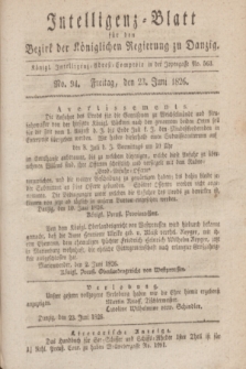 Intelligenz-Blatt für den Bezirk der Königlichen Regierung zu Danzig. 1826, No. 94 (23 Juni)