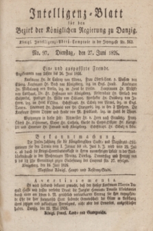 Intelligenz-Blatt für den Bezirk der Königlichen Regierung zu Danzig. 1826, No. 97 (27 Juni)