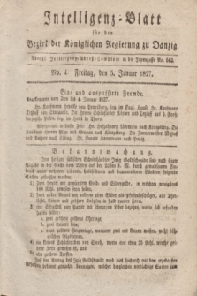 Intelligenz-Blatt für den Bezirk der Königlichen Regierung zu Danzig. 1827, No. 4 (5 Januar)